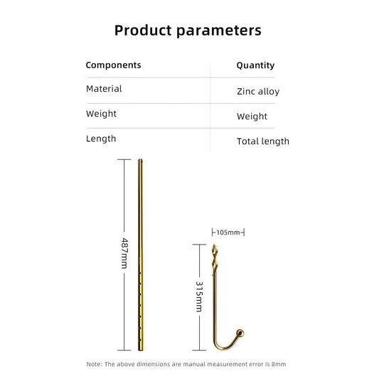 AllNight Hook Anal Set 3867 LOCKINK Adjustable Golden 1026